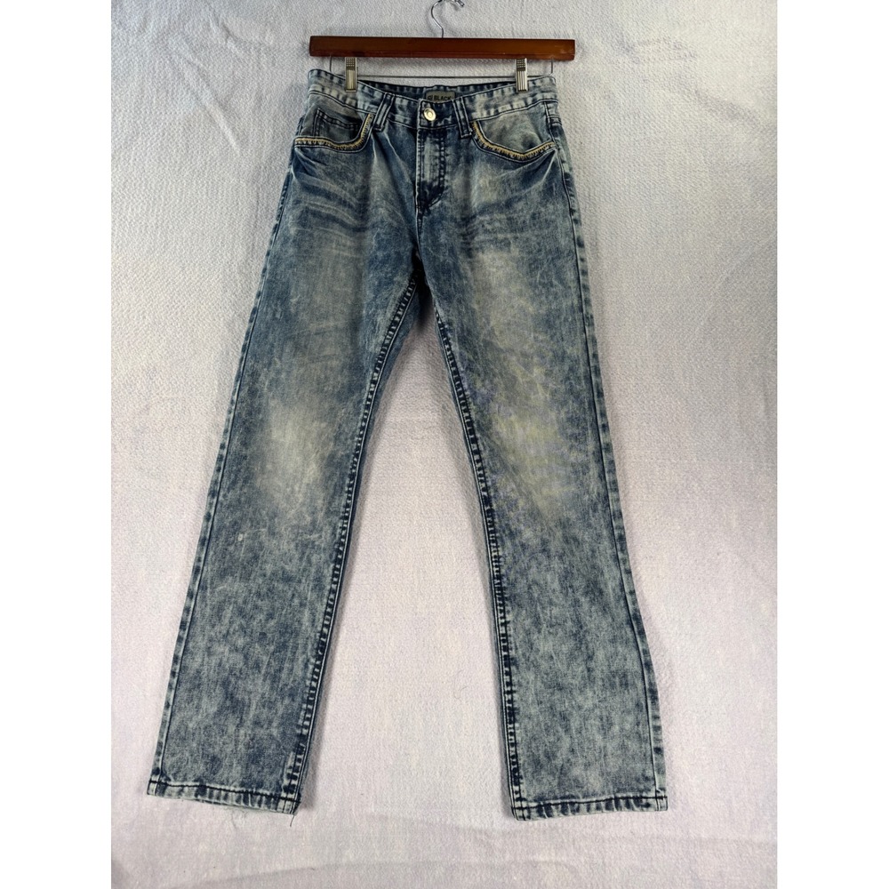 Black Premium by Rue21 Mens Relaxed Straight Acid Wash Jeans Blue 30x32
